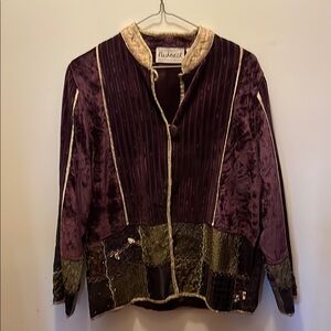 Women's Purple Velvet Jacket